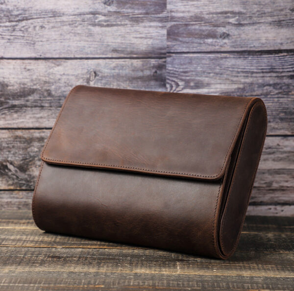 Leather Watch Roll Case 6 Slots Storage Box