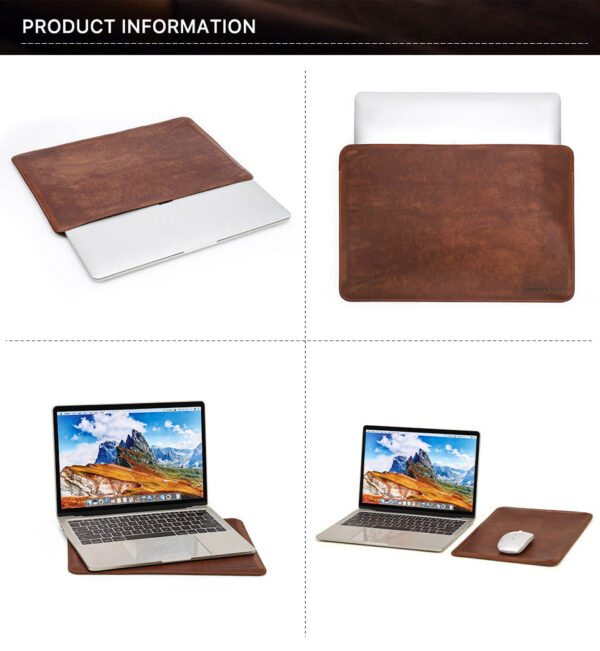 Genuine Leather Laptop Sleeve for MacBook Pro & Air 13 inch