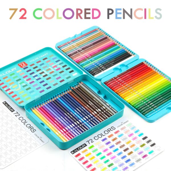 KALOUR 72 Premium Colored Pencils Set for Drawing Sketching Shading