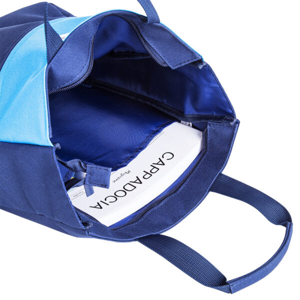 DELI Polyester Book Tote Bag with Zipper Pocket for Kids Students