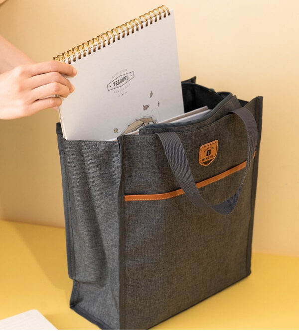 DELI Oxford Fabric Kids Tote Bag with Zipper for School Students