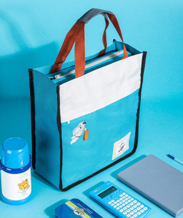 DELI Astronaut Foldable Oxford Fabric Book Tote Bag with Zipper