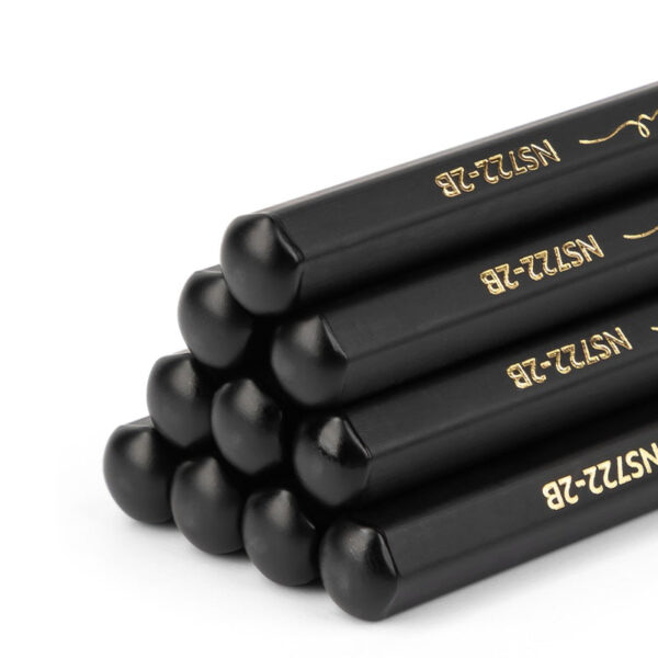 DELI 2B HB Black Wood Cased Graphite School Pencils 10 Pack