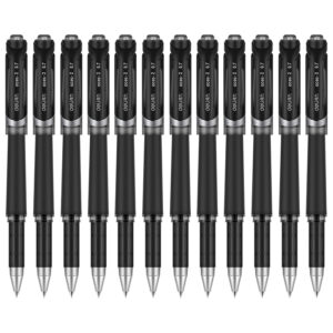 DELI S21 Black Gel Pen 0.7mm Medium Point,12 Pack
