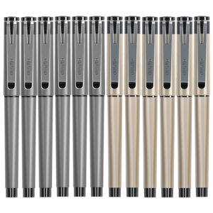 DELI S95 Gel Pen,Black Ink,Extra Fine 0.5mm,12 Pack,Writing Smooth