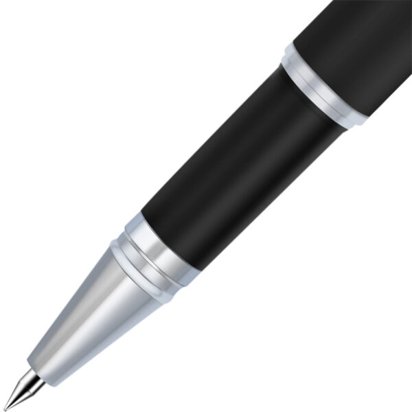 DELI S80 Gel Pen 0.5MM Fine Point,Black White Metal Body-2 Pack