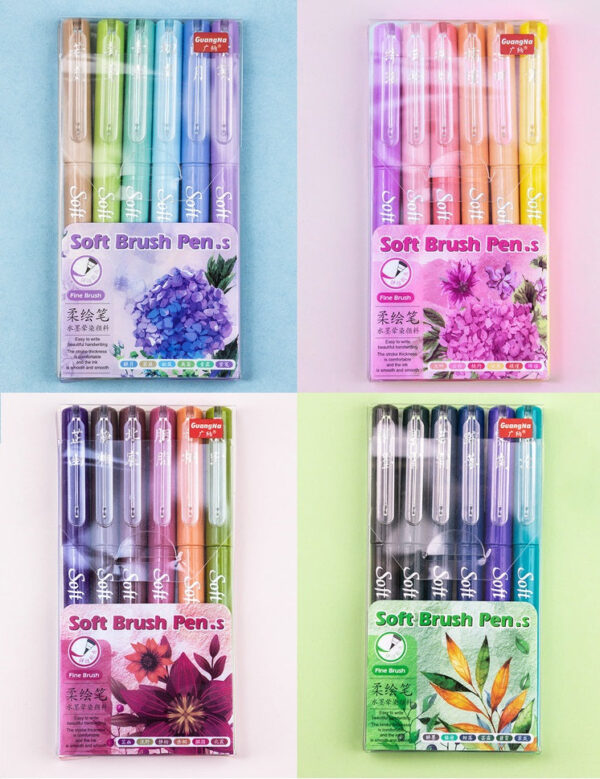 Guangna Soft Brush Pen Felt Tip Assorted Colors - Image 6
