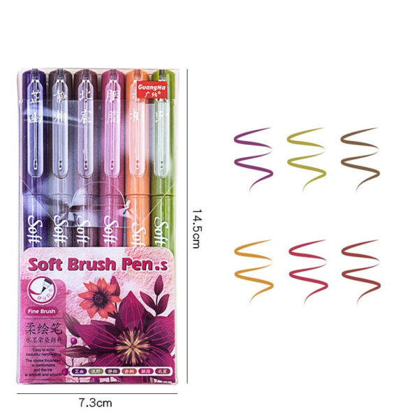 Guangna Soft Brush Pen Felt Tip Assorted Colors - Image 9