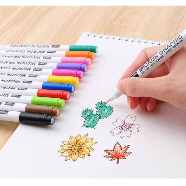 Guangna 12 Colour 0.5 Micron Graphic Needle Pen Set