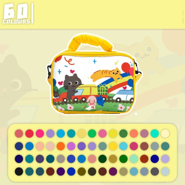 Kids Acrylic Paint Pens Paint Markers Set with 60-Slot Case - Image 6