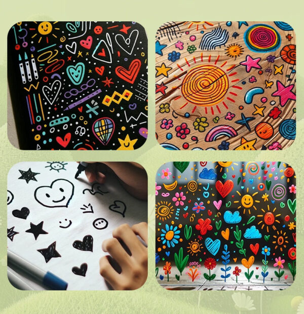 Kids Acrylic Paint Pens Paint Markers Set with 60-Slot Case - Image 8