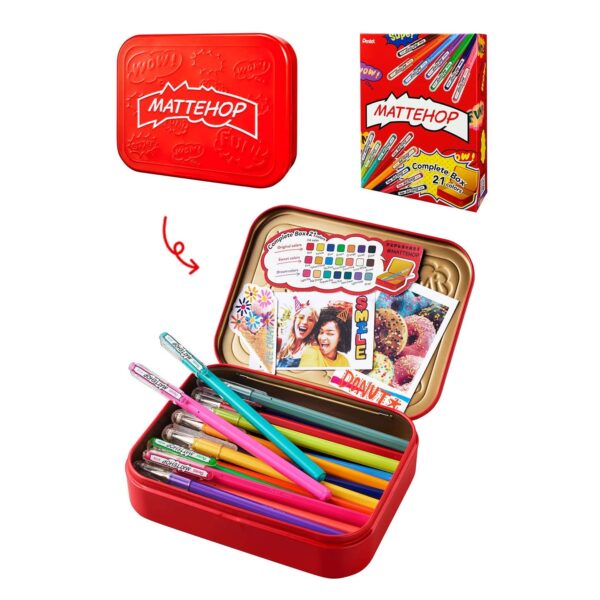 Pentel Mattehop Gel Ink Pen 21 Colors Complete Box