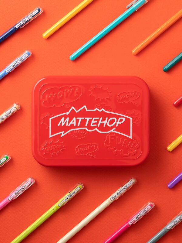 Pentel Mattehop Gel Ink Pen 21 Colors Complete Box - Image 2
