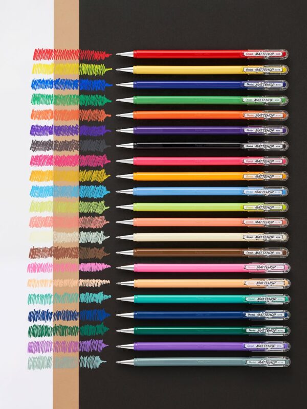 Pentel Mattehop Gel Ink Pen 21 Colors Complete Box - Image 4