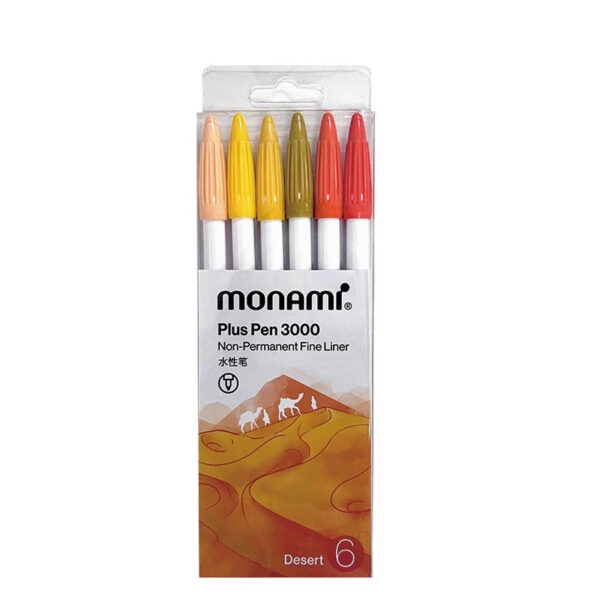 MONAMI Plus Pen 3000 Pigment 6 Set Felt Tip Pens - Image 11