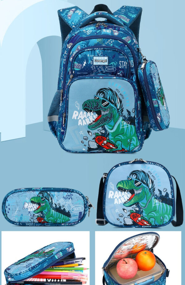 School Backpack Pencil Lunch Bag 3in1 for Boys and Girls Kids - Image 17