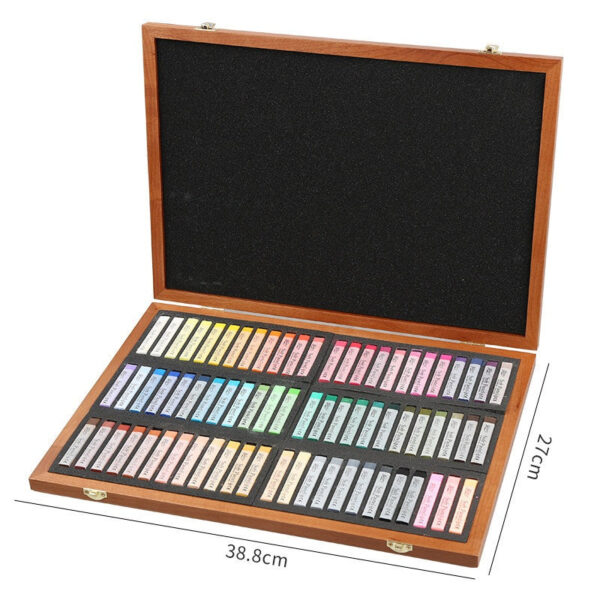 Mungyo Gallery Soft Pastel Squares Wooden Box Set of 72-Assorted Colors