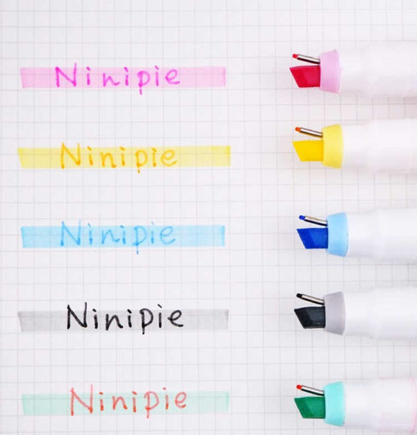 Sun-Star Ninipie Pen & Marker Highlighters 6 Color Set - Image 4