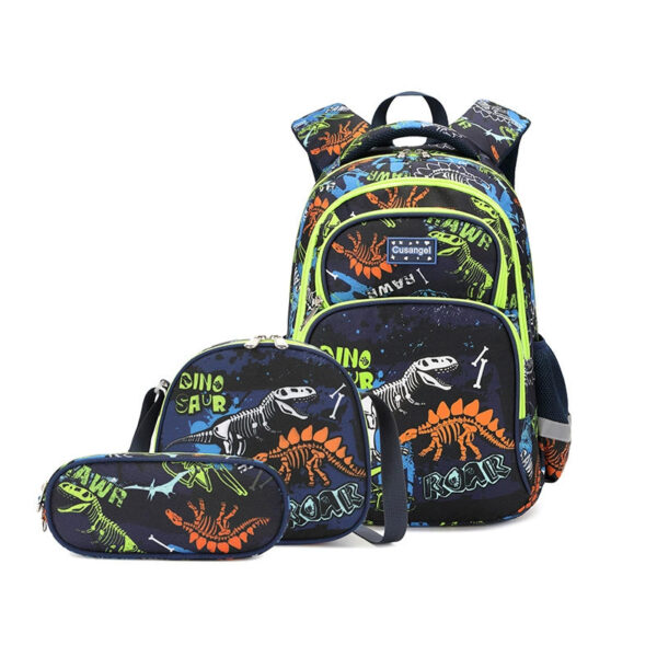 School Backpack Pencil Lunch Bag 3in1 for Boys and Girls Kids - Image 3