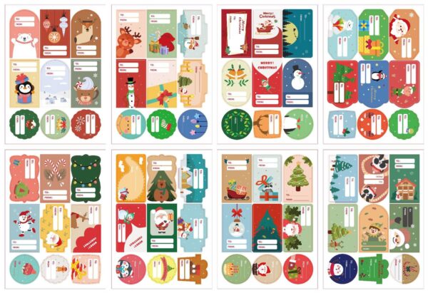 36 Sheets Christmas Stickers for Kids Cards Crafts 324pcs Labels