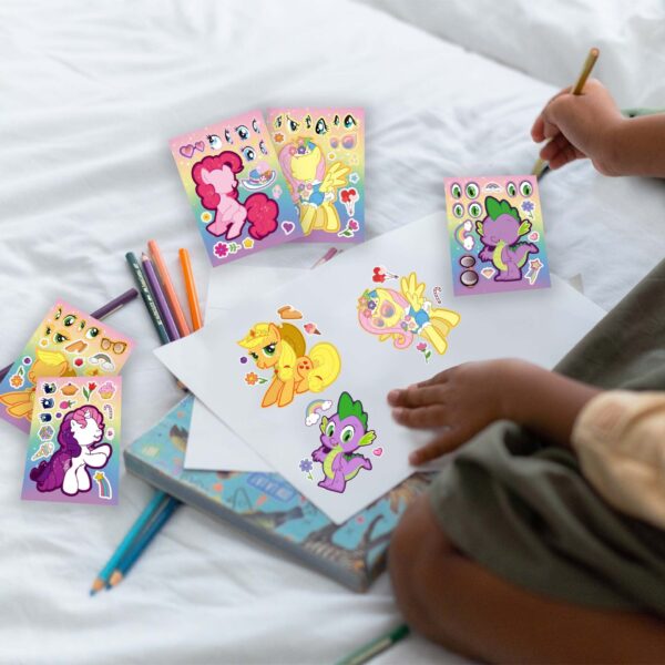 32 Sheets My Little Pony Make a Face DIY Stickers for Kids