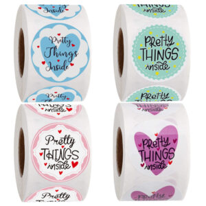 2000pcs Pretty Things Inside Stickers,Round 1 Inch Adhesive Labels