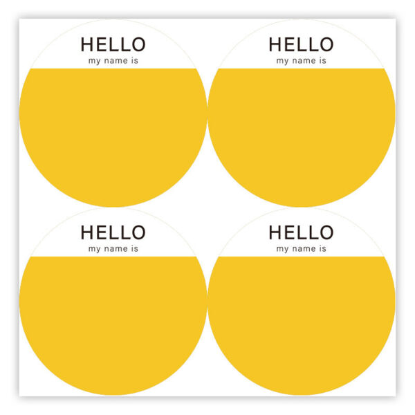 200Pcs Hello Name Tags Hello My Name is Stickers 8cm Round