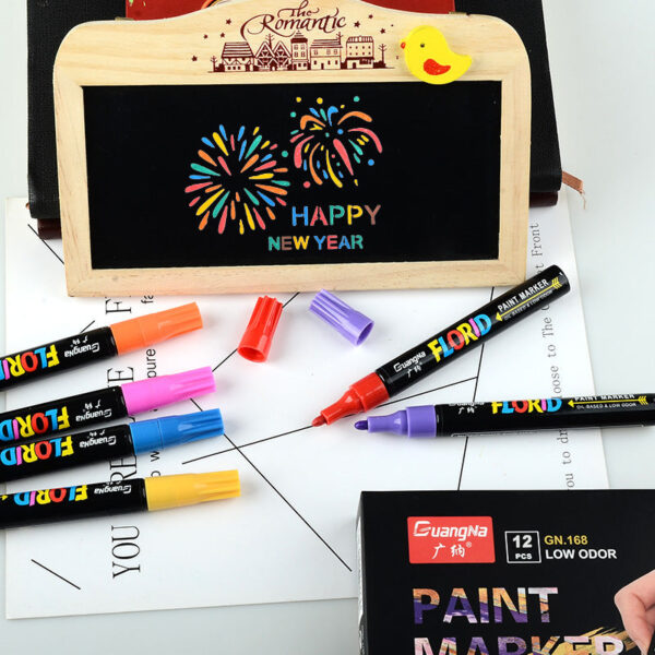 Guangna Florid Permanent Paint Pens Oil Based Markers 2 Pack