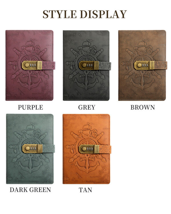 A5 Journal Retro Password Notebook Relief Sculpture