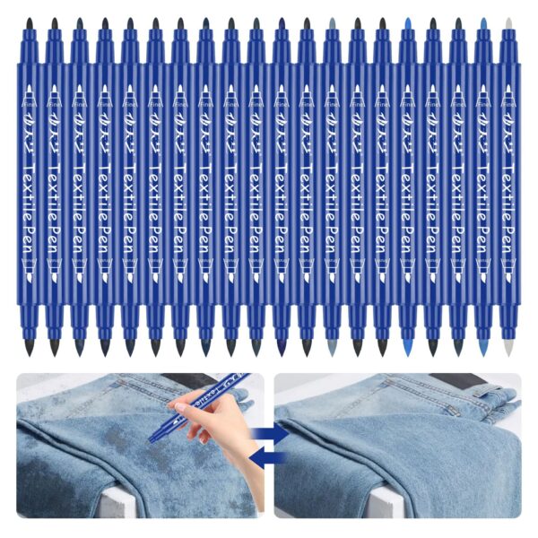 2pcs Denim Color Restore Textile Pen Fabric Repair & Color Touch-Up - Image 9