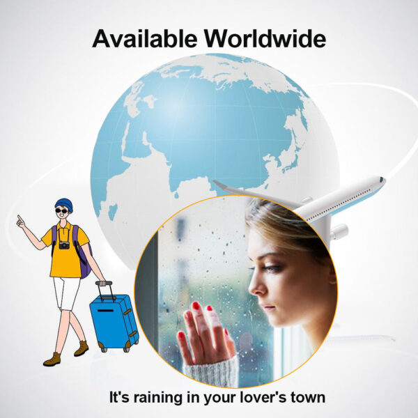 Desktop Mini WiFi Weather Station Clock 1.54 Inch Display