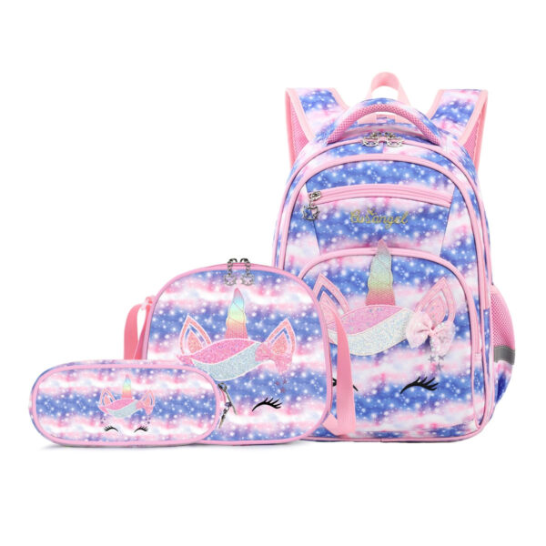 School Backpack Pencil Lunch Bag 3in1 for Boys and Girls Kids - Image 5
