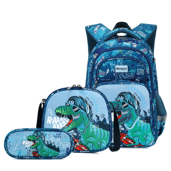School Backpack Pencil Lunch Bag 3in1 for Boys and Girls Kids - Image 2