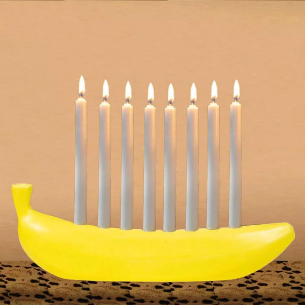 Banana Menorah for Hanukkah Chanukah Candle Holder - Image 3