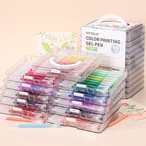45/72/99-Color Gel Pen Set ?C 0.6mm Fine Tip Multilayer Case Journaling Pens - Image 3