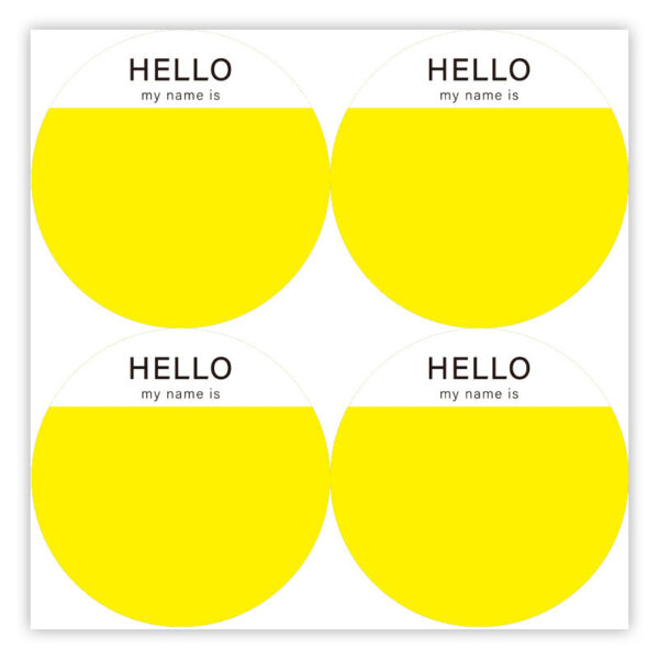 200Pcs Hello Name Tags Hello My Name is Stickers 8cm Round