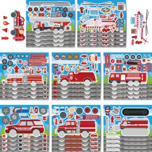 32 Sheets Fire Engine Make Your Own Stickers for Kids