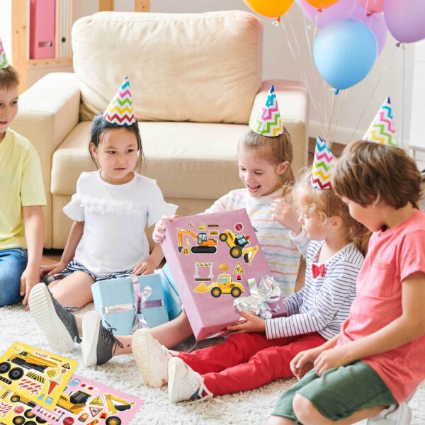 32 Sheets Engineering Vehicles Make Your Own Stickers for Kids