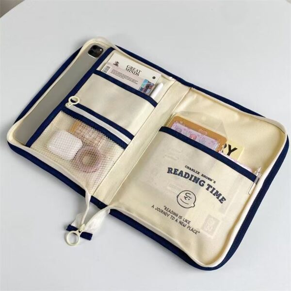 A4 Documents Bag Portfolio Organizer Holder Case for Notebook Ipad Pen - Image 2