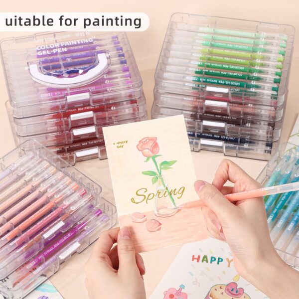 45/72/99-Color Gel Pen Set ?C 0.6mm Fine Tip Multilayer Case Journaling Pens - Image 4
