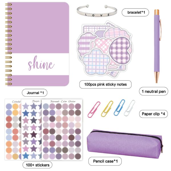 7pcs Shine Diary Notebook Pen Sticker Gift Set for Kids
