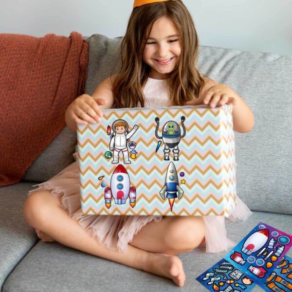 32 Sheets Universe Theme Make Your Own Stickers for Kids
