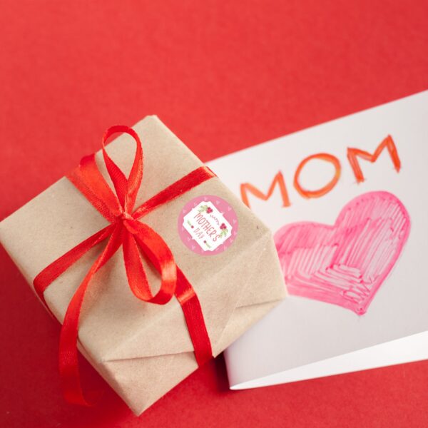 96pcs Mother‘s Day Stickers 2 inch Large Round Labels