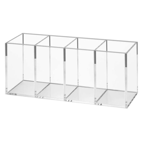 Acrylic Desk Pen Holder 4 Compartments