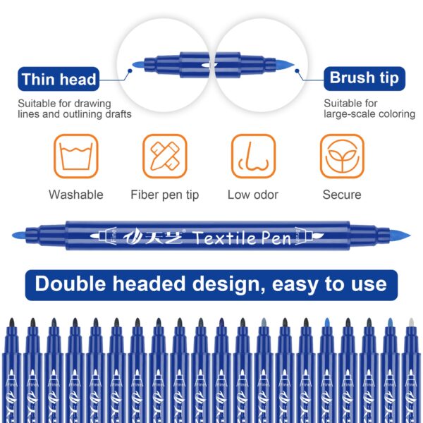 2pcs Denim Color Restore Textile Pen Fabric Repair & Color Touch-Up - Image 7
