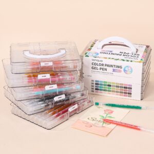 45/72/99-Color Gel Pen Set ?C 0.6mm Fine Tip Multilayer Case Journaling Pens
