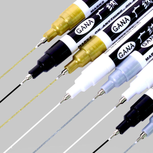 Guangna Paint Marker Extra Fine (0.7mm) WHITE GOLD SILVER BLACK