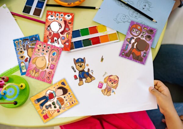 32 Sheets PAW Patrol Make a Face DIY Stickers for Kids