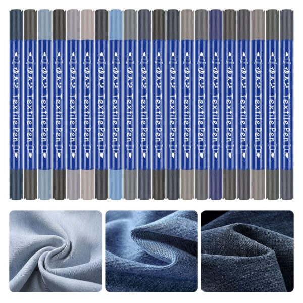 2pcs Denim Color Restore Textile Pen Fabric Repair & Color Touch-Up - Image 8