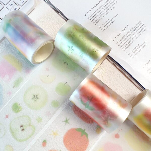 60mm Matte PET Gradient Washi Tape Set ?C 4 Rolls for Journaling,Scrapbooking - Image 2
